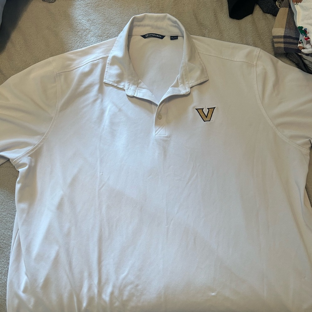Cutter & Buck White Polo Shirt Classic Design